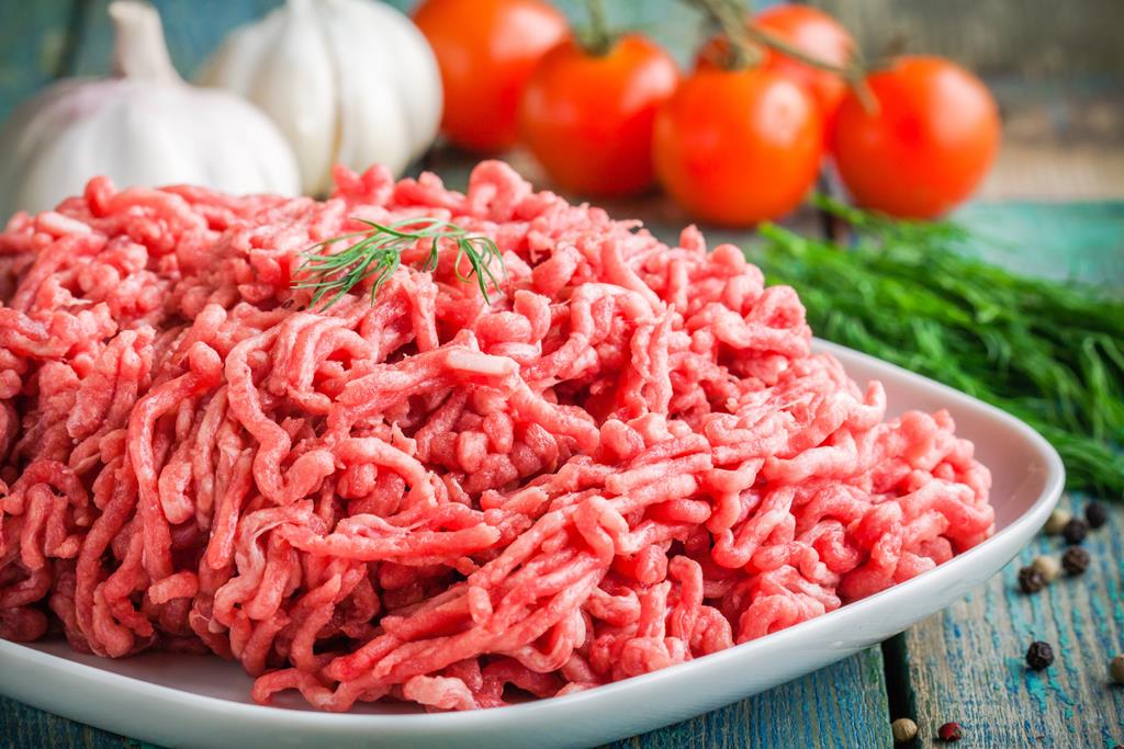 Ground beef in a plate